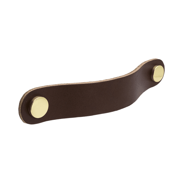 Handtag Loop Round - läder brun / mässing