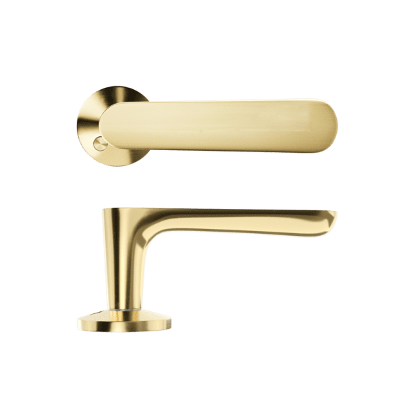 Haboselection exterior door handle brass 18082 double