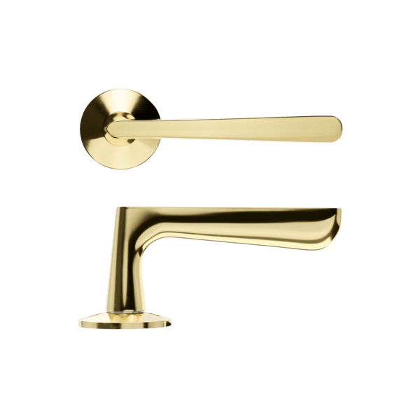 Haboselection interior door handle brass 18084 double