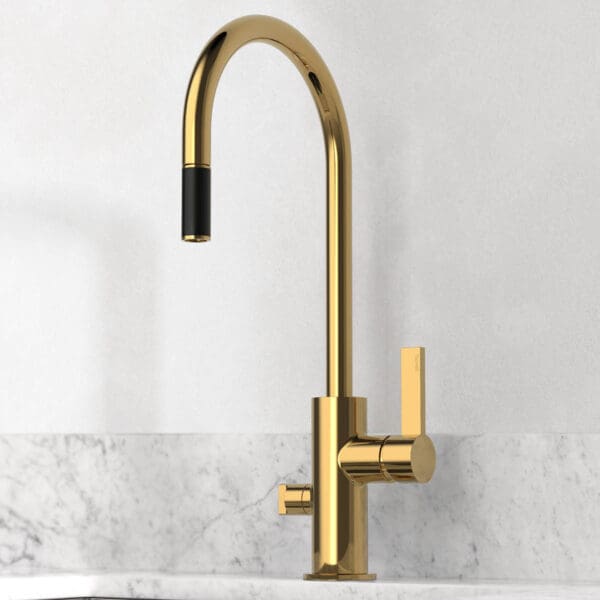 tapwell koksblandare arm885 honey gold 9421065 marmor carrara ny