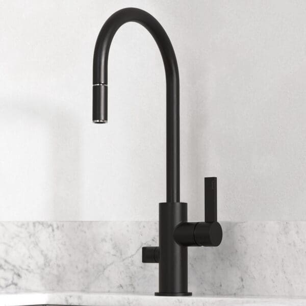 tapwell koksblandare arm885 mattsvart 9421086 marmor carrara