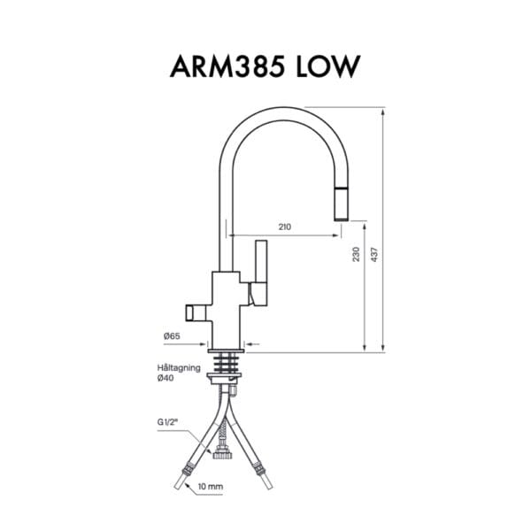 Tapwell arm385 dimensioner och mått