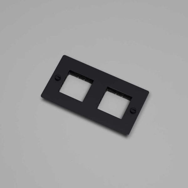 EU ELECTRICITY 2G Wall Plate No Infill Black Web