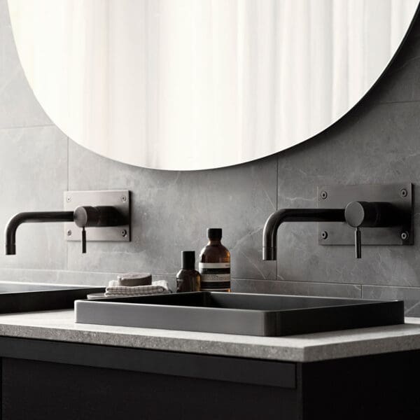 Tapwell Tvattstall TA4328 Tvattstallsblandare Inbyggnad BOX006 Brushed Black Chrome 202010211878